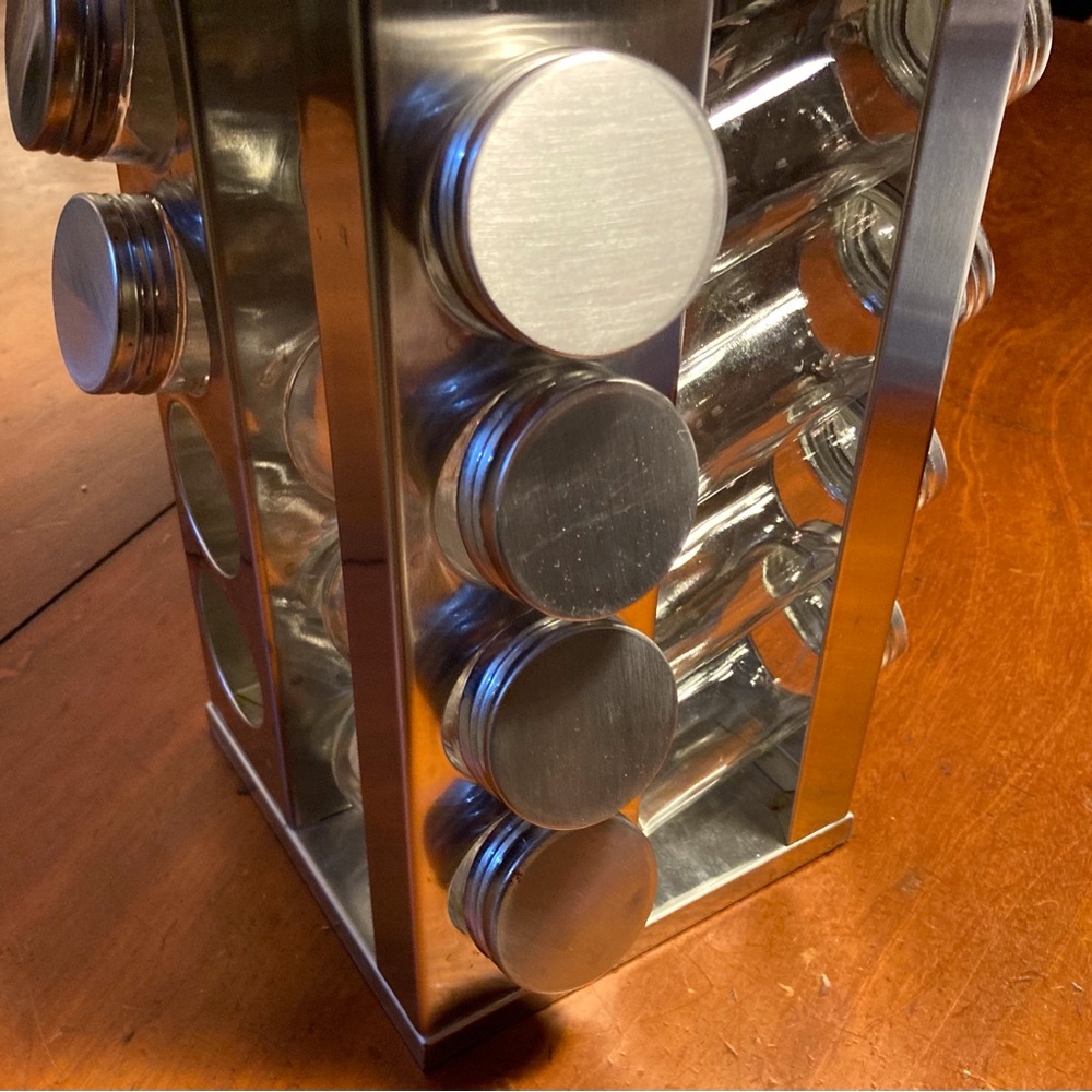 Crate&Barrel Silver Spice Rack - Picture 12 of 12